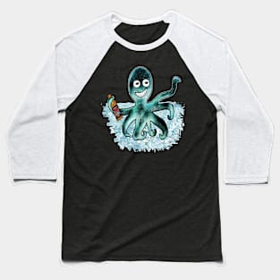 Drinking Octopus Baseball T-Shirt